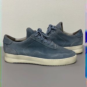 Filling Pieces Low Top Blue Suede